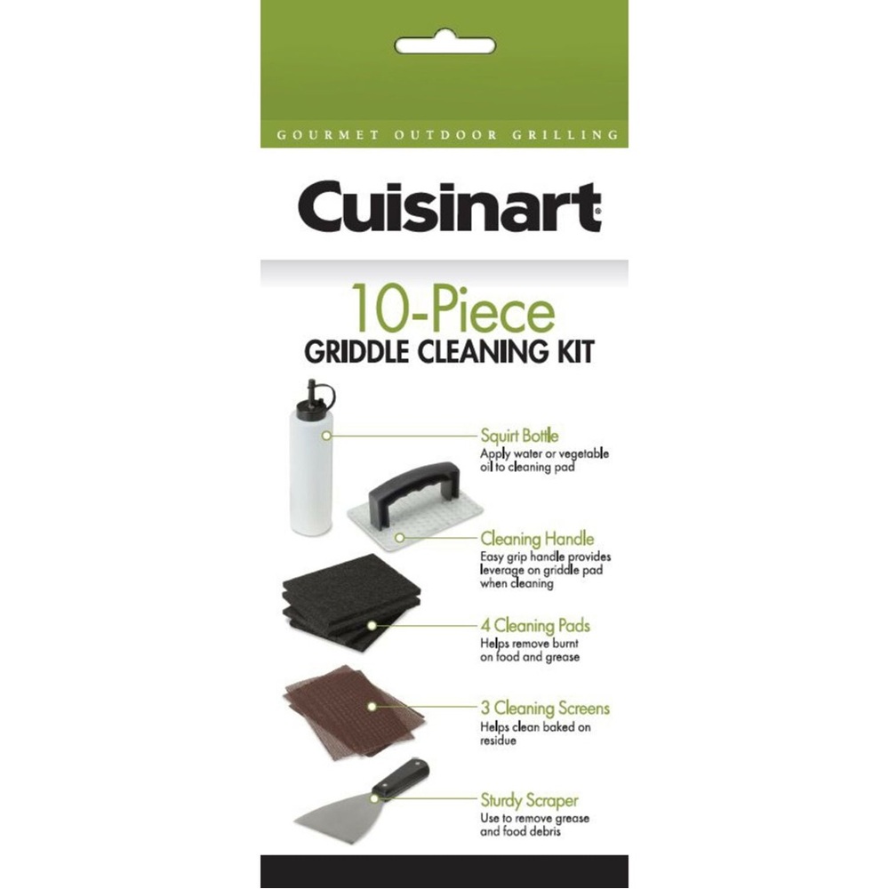 Cuisinart Griddle Cleaning Kit with Black and Silver Tools